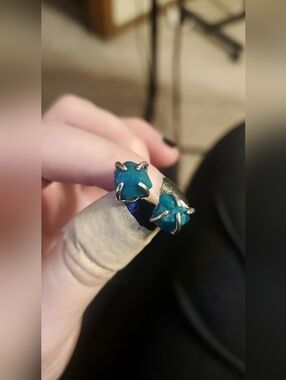 Hot Topic Disney Maleficent Turquoise Stud Earrings